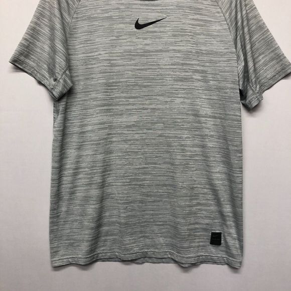 Nike Pro Dri Fit Men Athletic Training T-Shirt Tee Size Large Gray M113 -2 - Picture 11 of 15